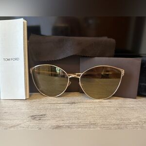 NIB Tom Ford Zeila Sunglasses Rose Gold